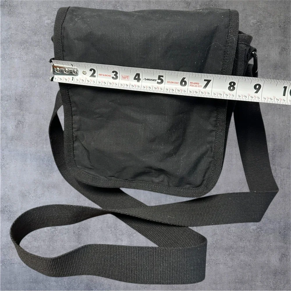 Gap Small Cotton Messenger Bag Black Ripstop‎ Utility Crossbody Flap Bag